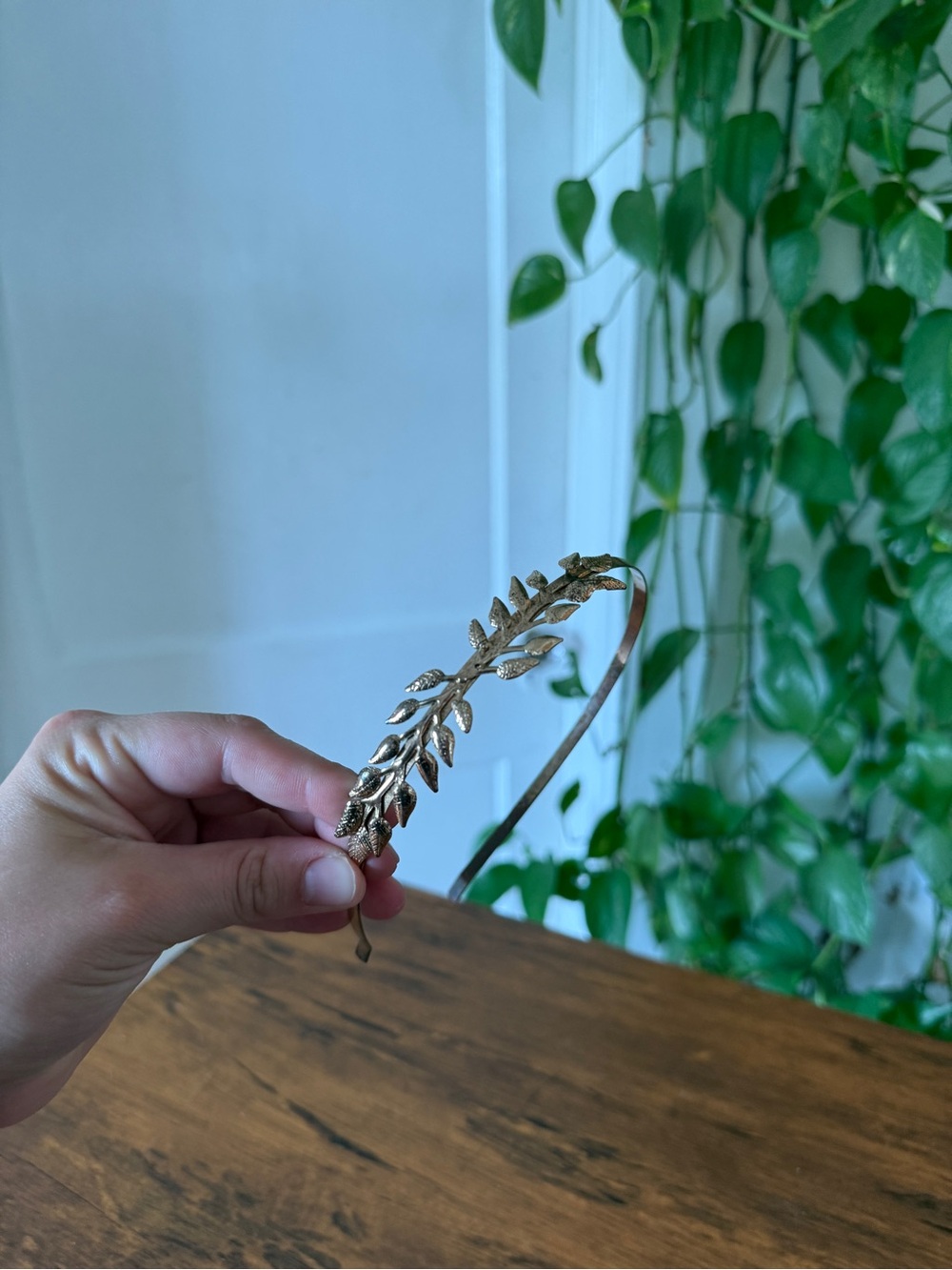 Gold Leaf Accent Headband - Women Accessories - Picture 1 of 11